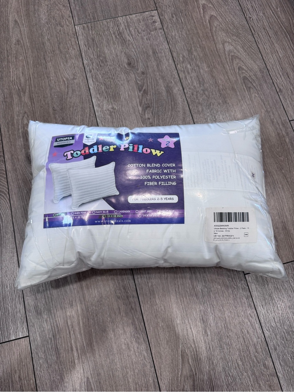 Utopia Bedding Toddler Pillow (White, 2 Pack), 13x18